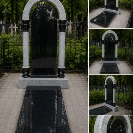 Комбинированный памятник из гранита